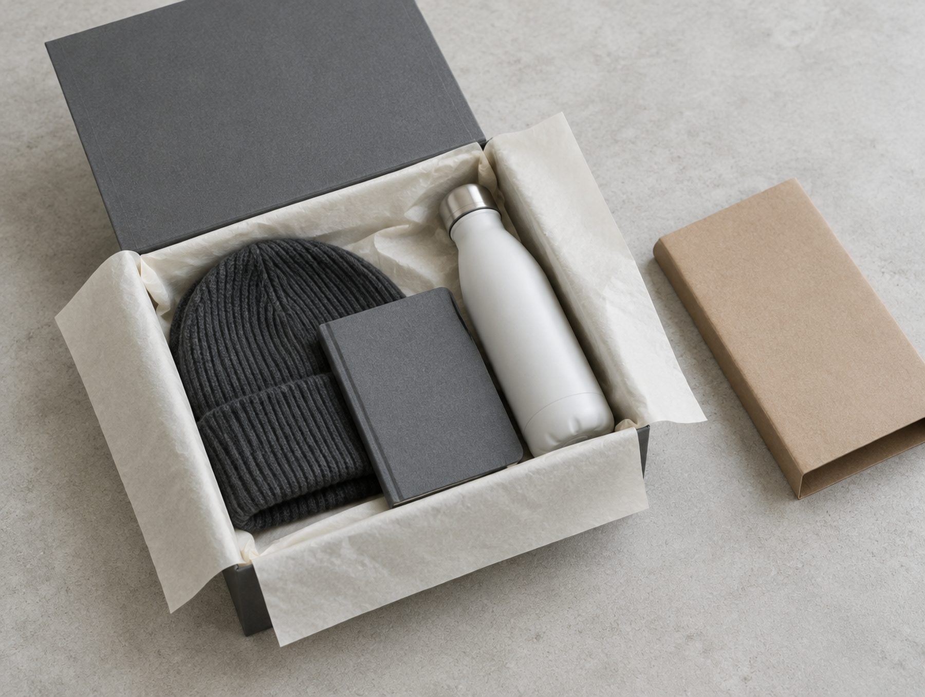 Assembled kit, packed for delivery